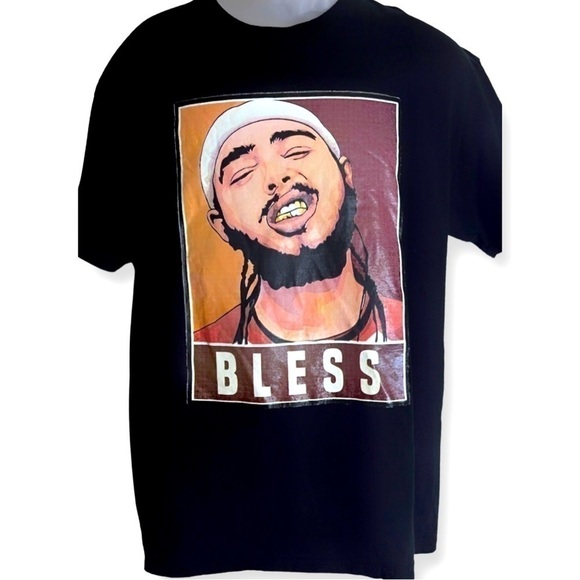 Post Malone Bless Graphic T-Shirt Size Large - Picture 2 of 3
